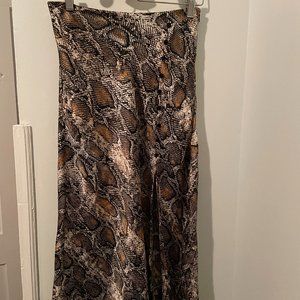 Zara Snakeskin Midi Skirt (Small)